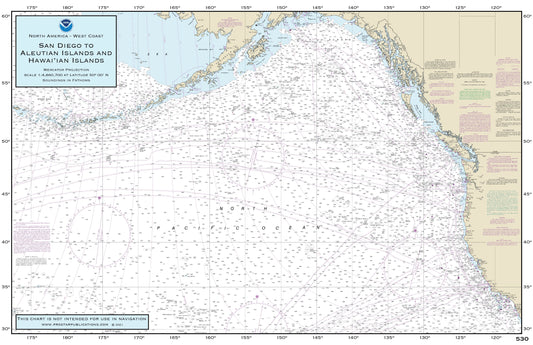 Nautical Placemat: San Diego to Aleutian Islands