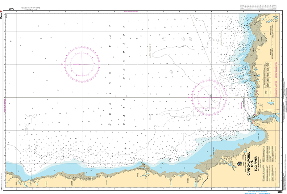 CHS Print-on-Demand Charts Canadian Waters-5400: Cape Churchill to/€ Egg River, CHS POD Chart-CHS5400