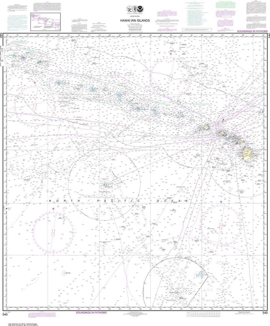 NOAA Print-on-Demand Charts US Waters-Hawai‘ian Islands-540