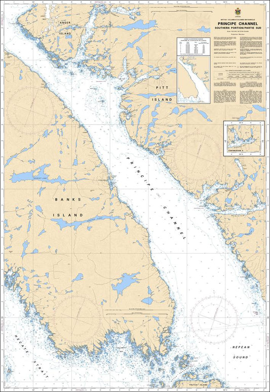 CHS Chart 3984: Principe Channel Southern Portion/Partie Sud