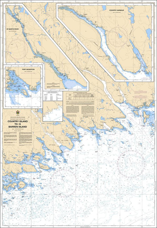 CHS Chart 4234: Country Island to / à Barren Island