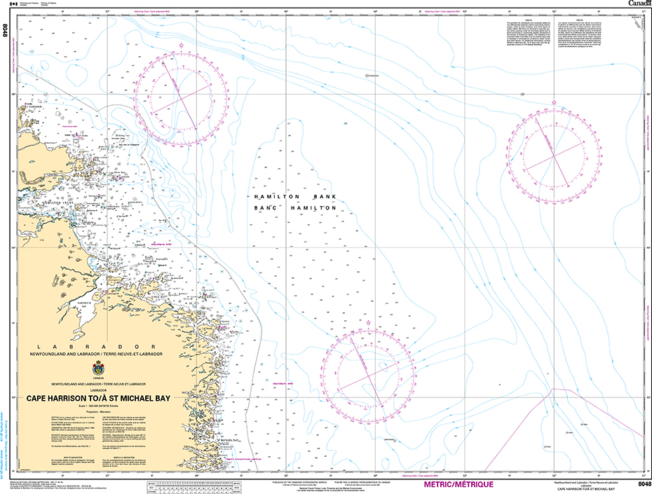 CHS Print-on-Demand Charts Canadian Waters-8048: Cape Harrison to / € St. Michael Bay, CHS POD Chart-CHS8048