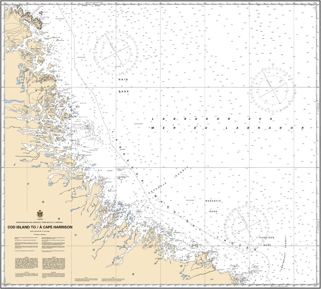 CHS Chart 8047: Cod Island to / à Cape Harrison