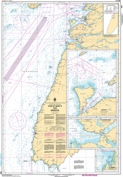 CHS Print-on-Demand Charts Canadian Waters-4841: Cape St Marys to/€ Argentia, CHS POD Chart-CHS4841