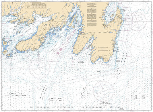 CHS Chart 4016: Saint-Pierre to / à St. Johns