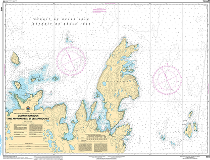 CHS Print-on-Demand Charts Canadian Waters-4512: Quirpon Harbour and Approaches / et les approches, CHS POD Chart-CHS4512