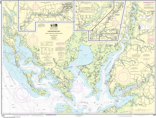 NOAA Chart 12261: Chesapeake Bay - Honga, Nanticoke, Wicomico Rivers and Fishing Bay
