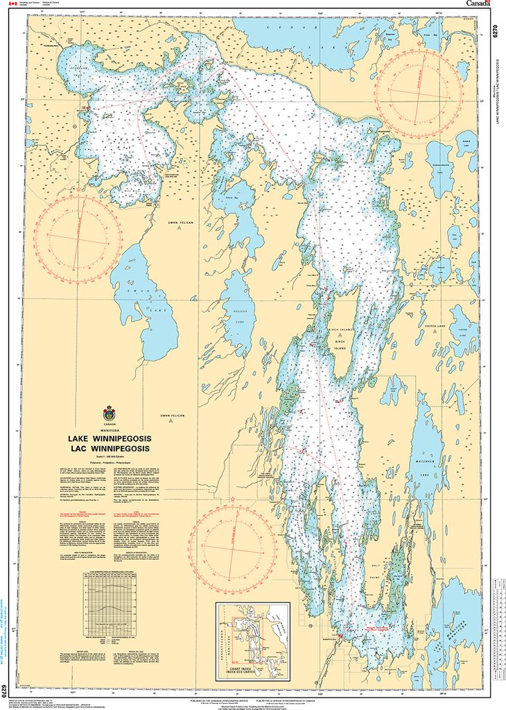 CHS Print-on-Demand Charts Canadian Waters-6270: Lake Winnipegosis/Lac Winnipegosis, CHS POD Chart-CHS6270