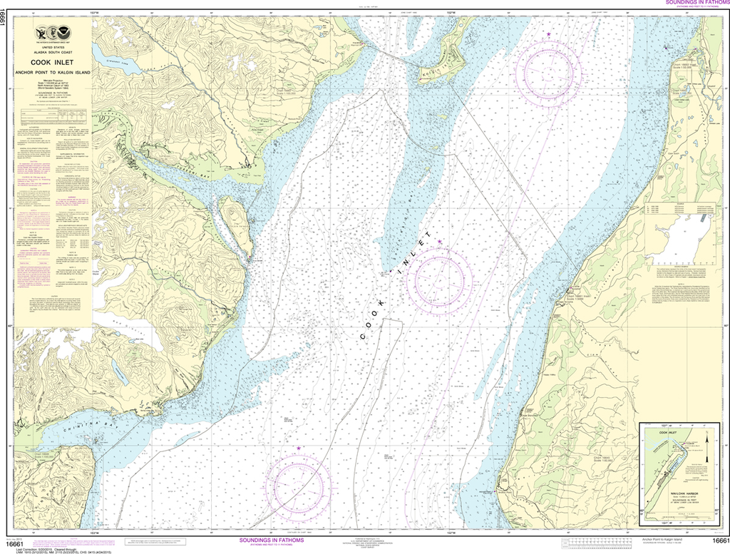 Cook Inlet Chart NOAA Chart 16661: Cook Inlet: Anchor Point to Kalgin Island – ProStar ...