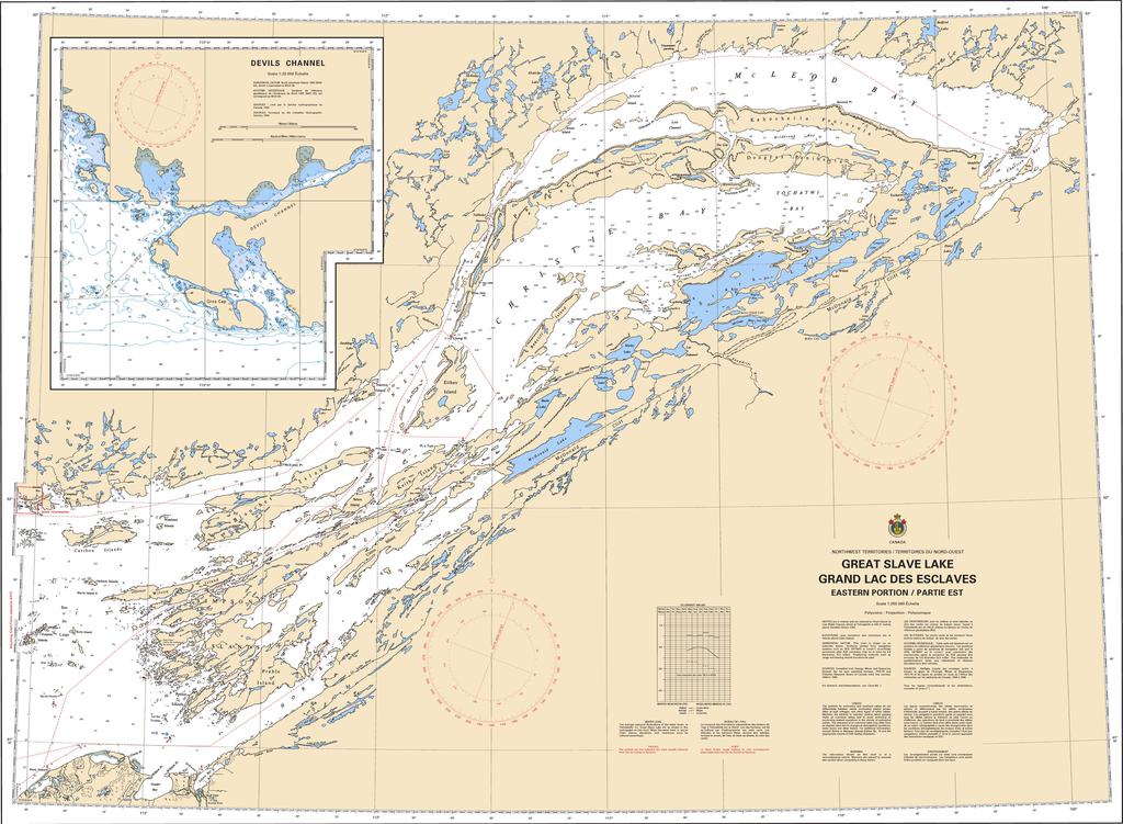CHS Chart 6341: Great Slave Lake/Grand lac des Esclaves, Eastern Portion/Partie est
