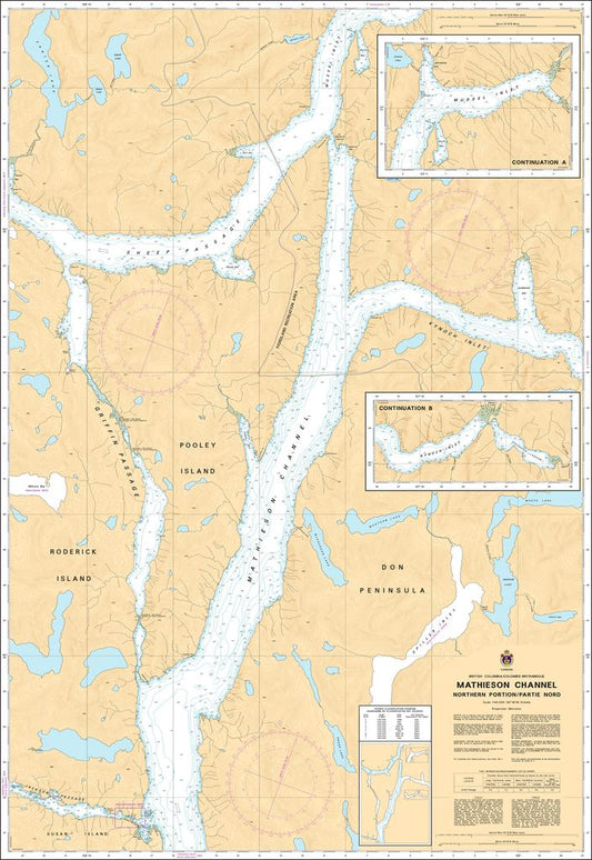 CHS Chart 3942: Mathieson Channel Northern Portion/Partie Nord