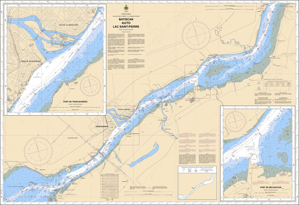 CHS Chart 1313: Batiscan au/to Lac Saint-Pierre