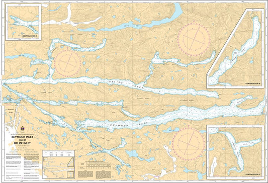 CHS Chart 3552: Seymour Inlet and/et Belize Inlet