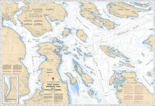 CHS Chart 3441: Haro Strait, Boundary Pass and/et Satellite Channel