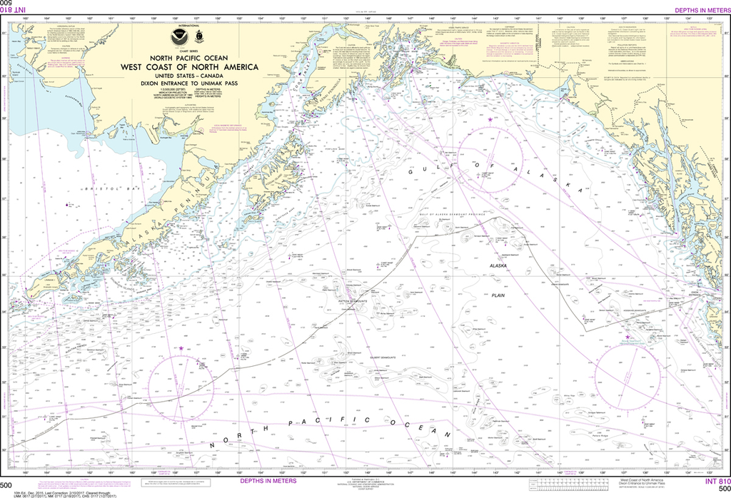 NOAA Chart 500: West Coast Of North America - Dixon Entrance To Unimak Pass