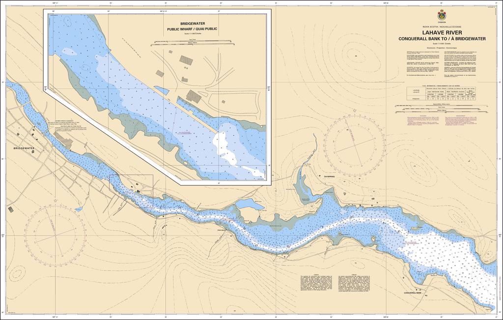 CHS Chart 4391: LaHave River: Conquerall Bank to / à Bridgewater