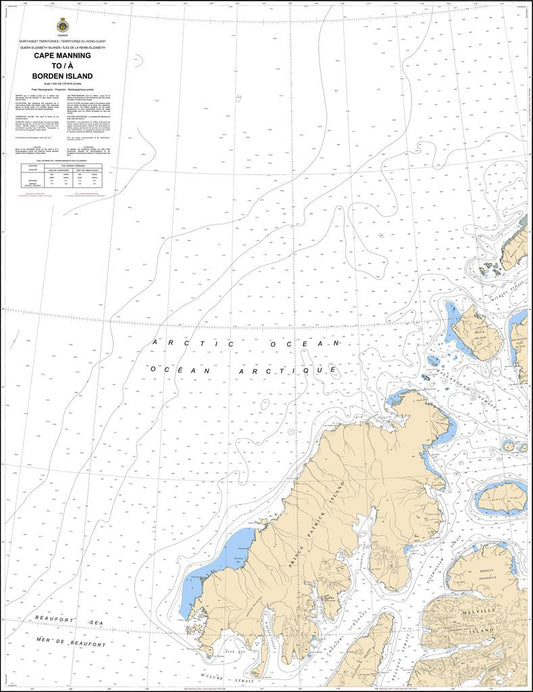 CHS Chart 7952: Cape Manning to/à Borden Island