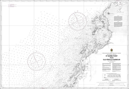 CHS Chart 4666: St Barbe Point to / à Old Férolle Harbour