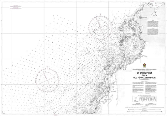 CHS Chart 4666: St Barbe Point to / à Old Férolle Harbour