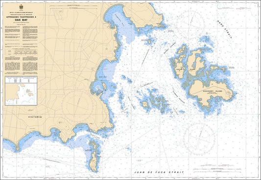 CHS Chart 3424: Approaches to/Approches à Oak Bay