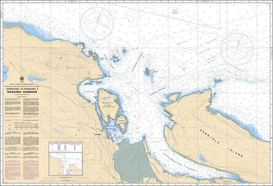 CHS Chart 3458: Approaches to/Approches à Nanaimo Harbour