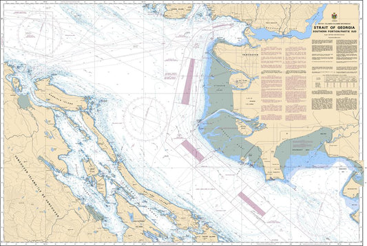 CHS Chart 3463: Strait of Georgia, Southern Portion/Partie Sud