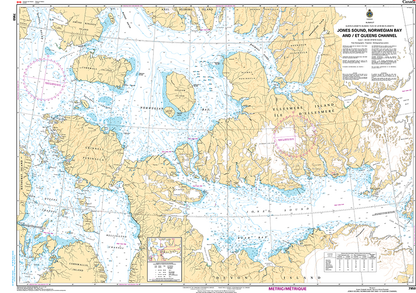 CHS Print-on-Demand Charts Canadian Waters-7950: Jones Sound,Norwegian Bay and Queens Channel, CHS POD Chart-CHS7950