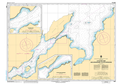 CHS Print-on-Demand Charts Canadian Waters-4523: Little Bay Arm and Approaches / et les approches, CHS POD Chart-CHS4523