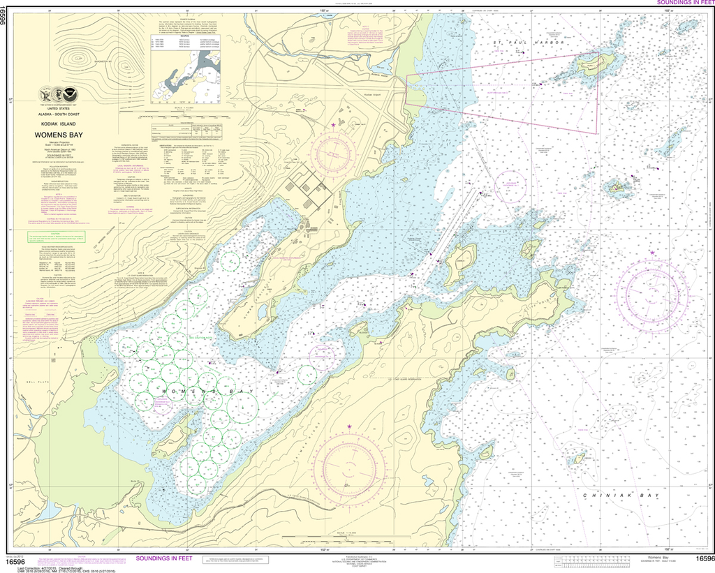 NOAA Chart 16596: Kodiak Island - Womens Bay