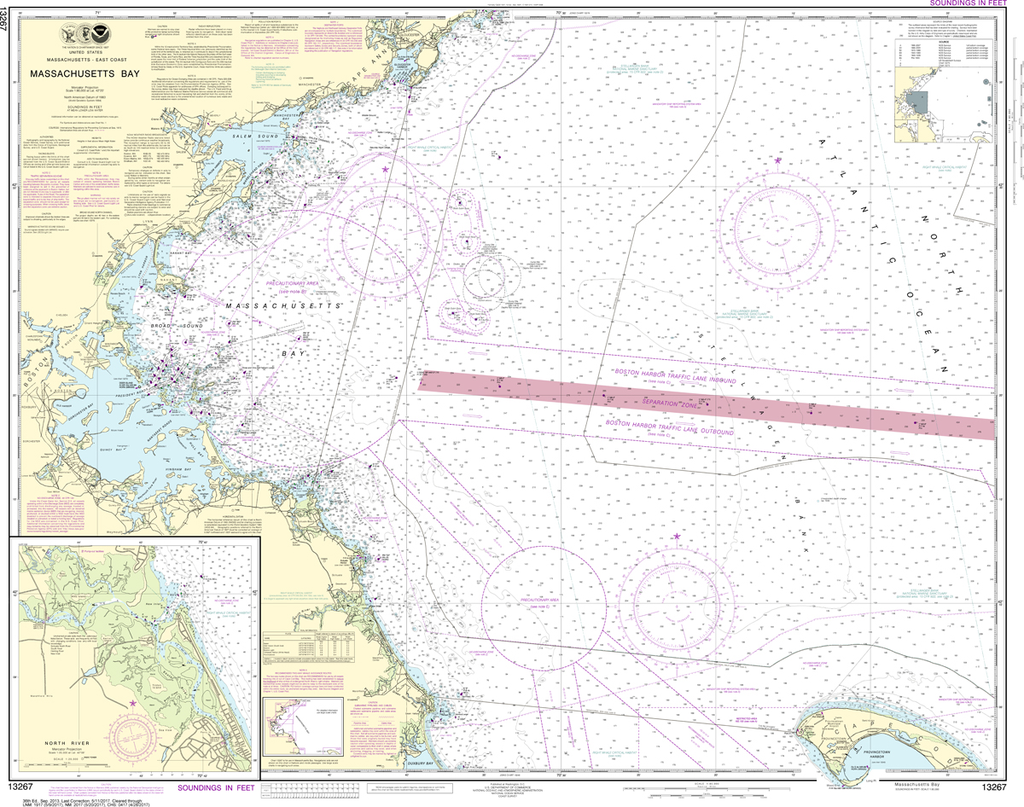 NOAA Chart 13267: Massachusetts Bay, North River