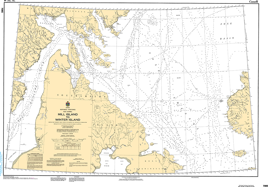 CHS Print-on-Demand Charts Canadian Waters-7065: Mill Island to Winter Island, CHS POD Chart-CHS7065