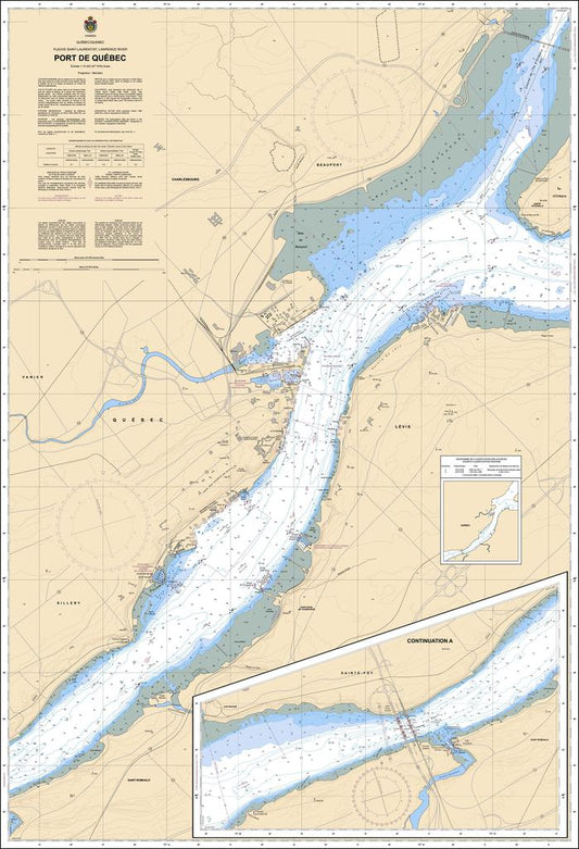 CHS Chart 1316: Port de Québec