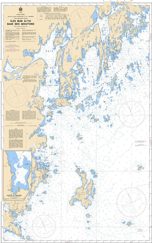 CHS Chart 4474: Îles Bun à/to Baie des Moutons