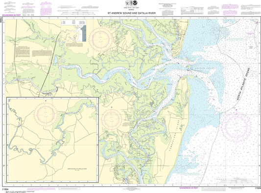 NOAA Chart 11504: St. Andrew Sound and Satilla River