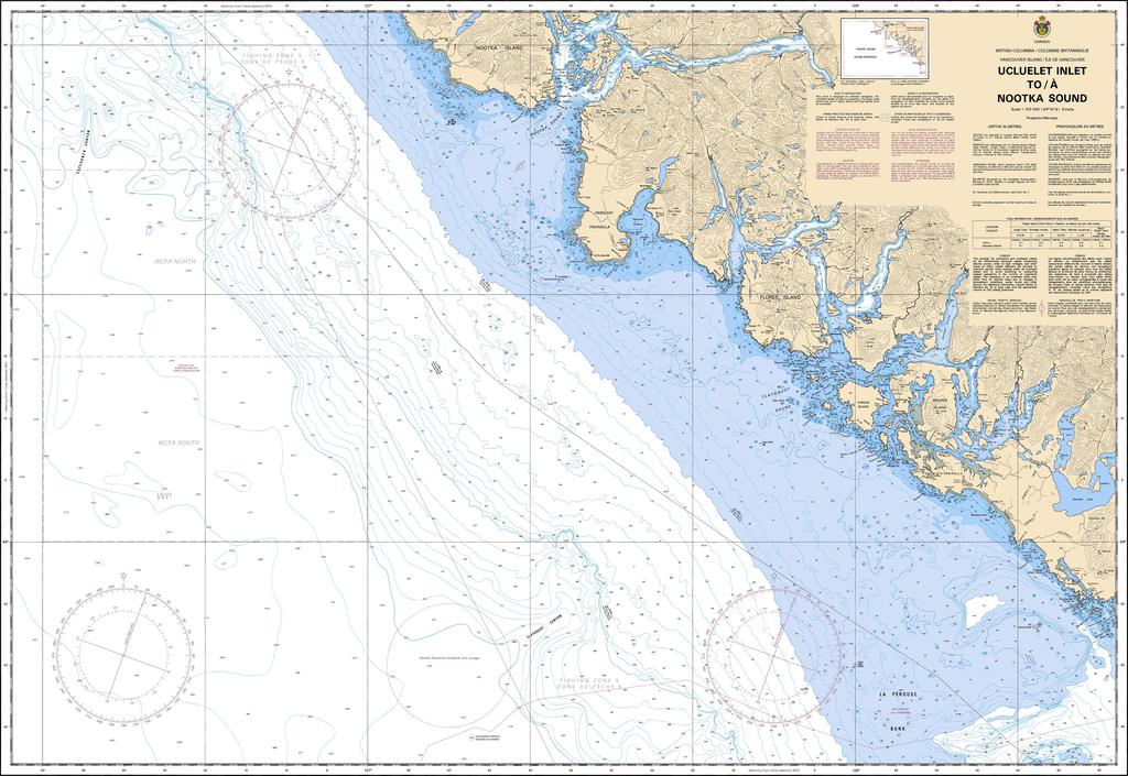 CHS Chart 3603: Ucluelet Inlet to/à Nootka Sound