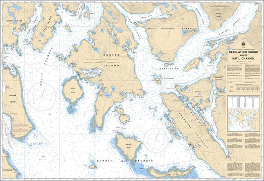 CHS Chart 3538: Desolation Sound and/et Sutil Channel