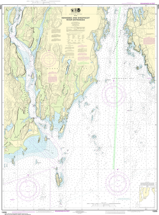 NOAA Chart 13295: Kennebec and Sheepscot River Entrances