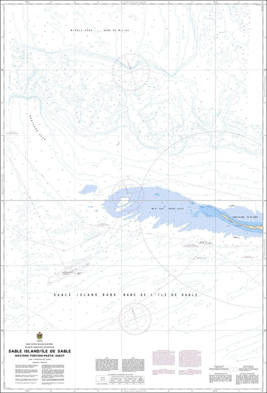 CHS Chart 4099: Sable Island / Île de Sable: Western Portion / Partie Ouest