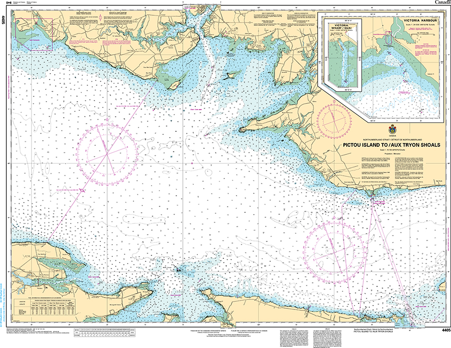 CHS Print-on-Demand Charts Canadian Waters-4405: Pictou Island to / aux Tryon Shoals, CHS POD Chart-CHS4405