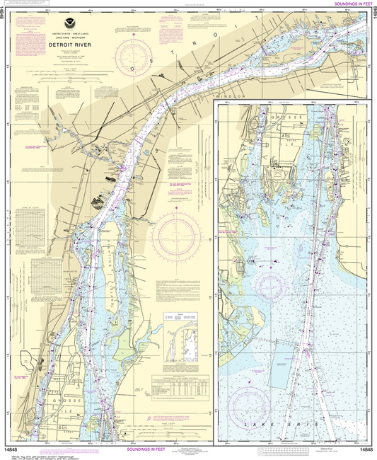 NOAA Chart 14848: Detroit River