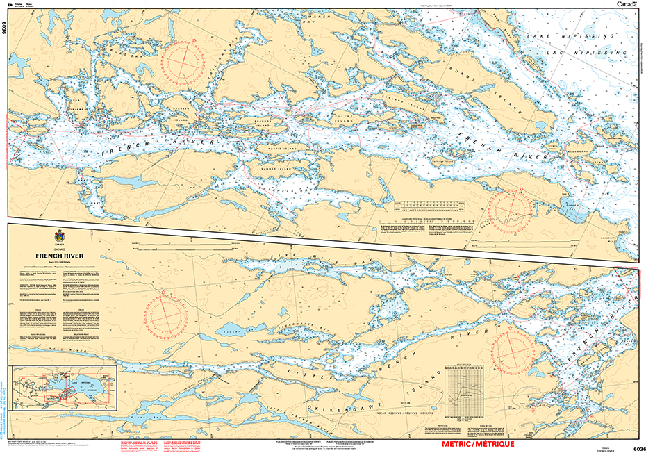 CHS Print-on-Demand Charts Canadian Waters-6036: French River, CHS POD Chart-CHS6036