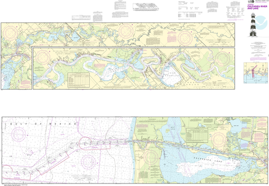 NOAA Chart 11347: Calcasieu River and Lake