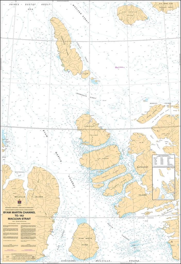 CHS Chart 7980: Byan Martin Channel to/au Maclean Strait