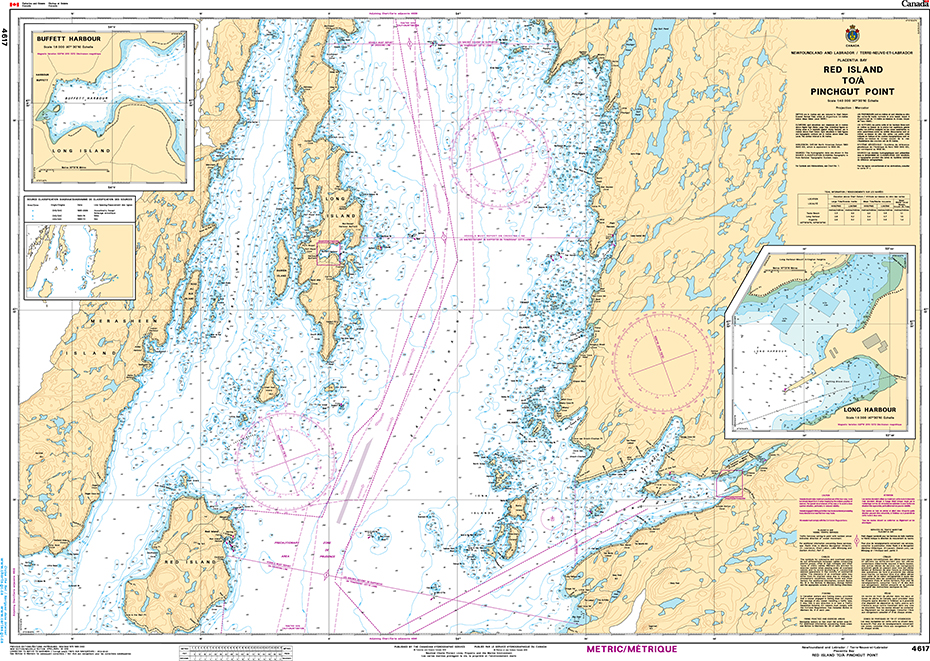CHS Print-on-Demand Charts Canadian Waters-4617: Red Island to / € Pinchgut Point, CHS POD Chart-CHS4617