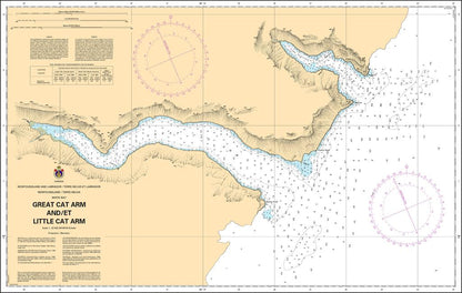 CHS Chart 4504: Great Cat Arms and / et Little Cat Arm