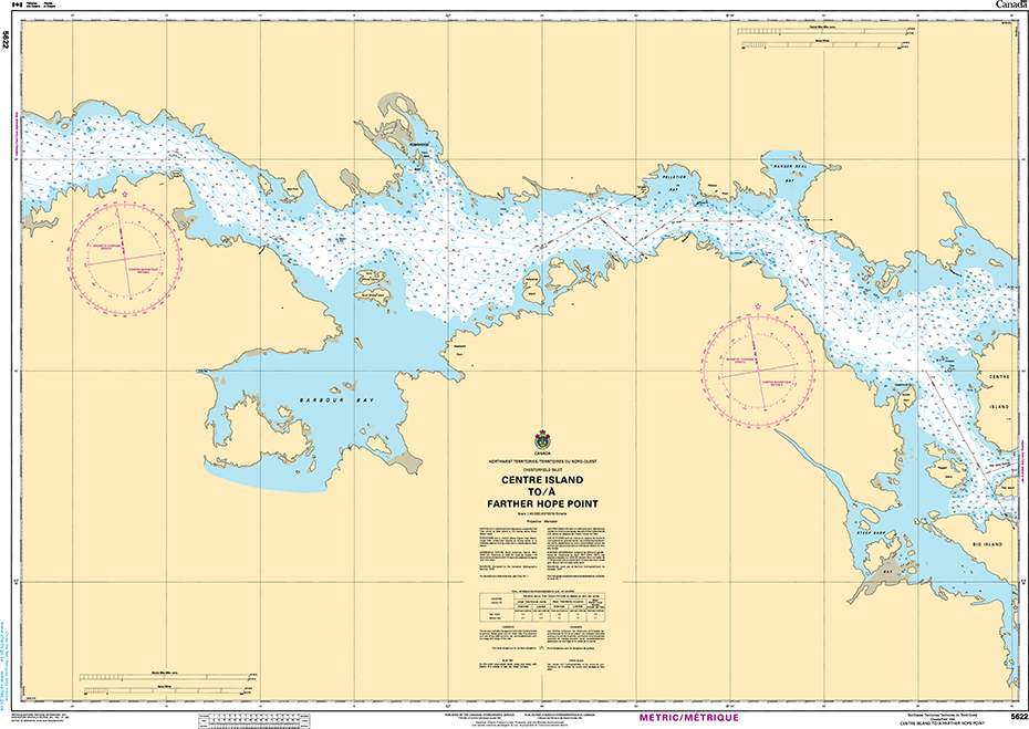 CHS Print-on-Demand Charts Canadian Waters-5622: Centre Island to/€ Farther Hope Point, CHS POD Chart-CHS5622