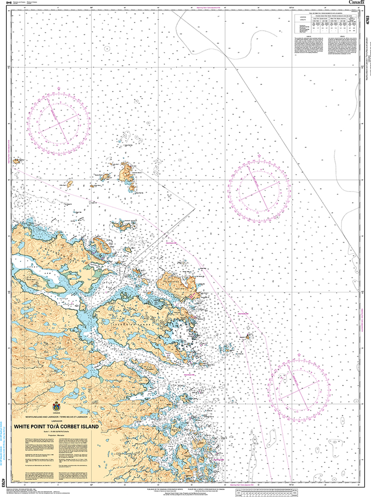 CHS Print-on-Demand Charts Canadian Waters-4703: White Point to / € Corbet Island, CHS POD Chart-CHS4703