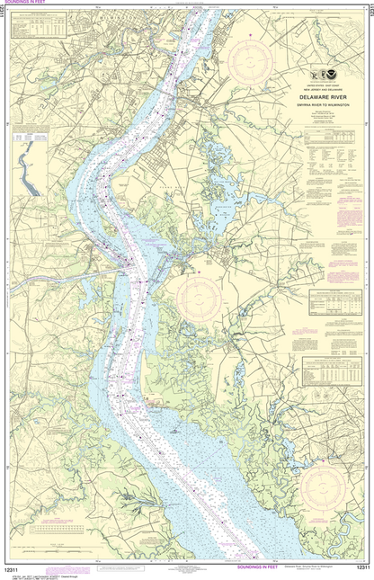 NOAA Chart 12311: Delaware River - Smyrna River to Wilmington