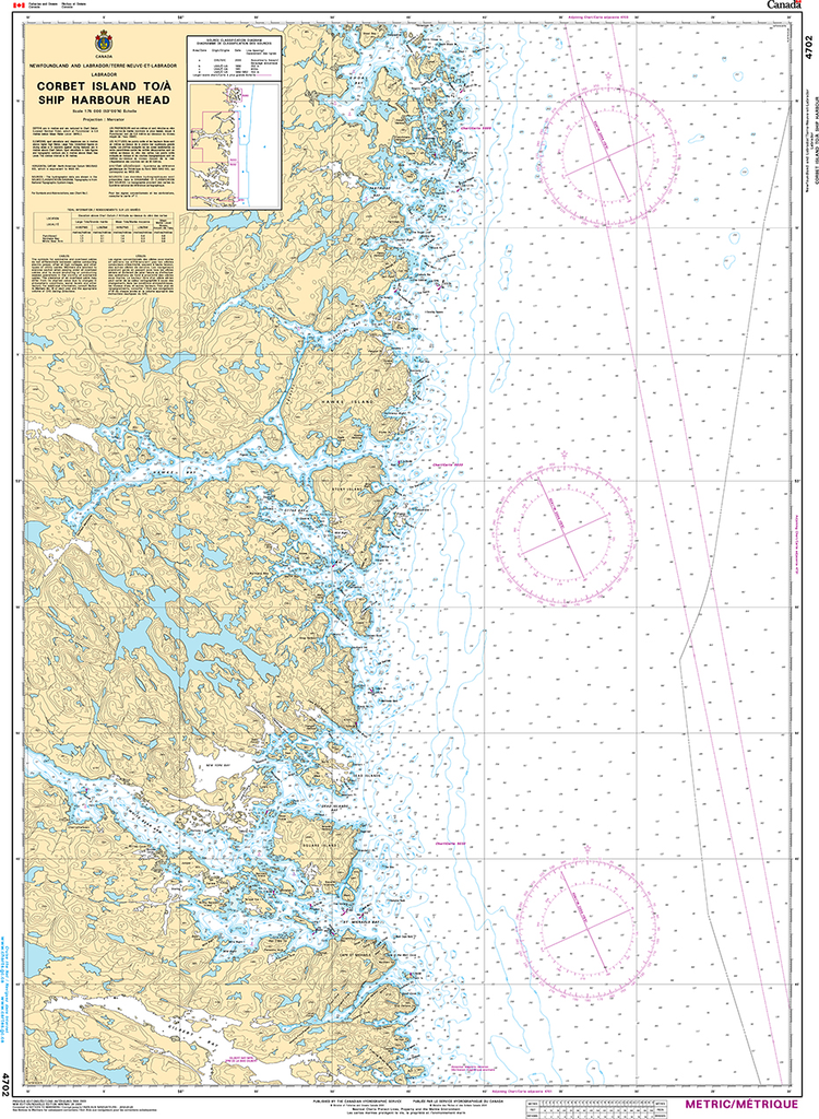 CHS Print-on-Demand Charts Canadian Waters-4702: Corbett Island to/€ Ship Harbour Head, CHS POD Chart-CHS4702
