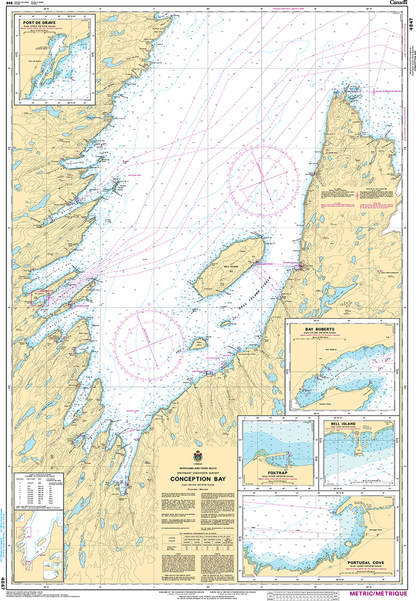 CHS Print-on-Demand Charts Canadian Waters-4847: Conception Bay, CHS POD Chart-CHS4847